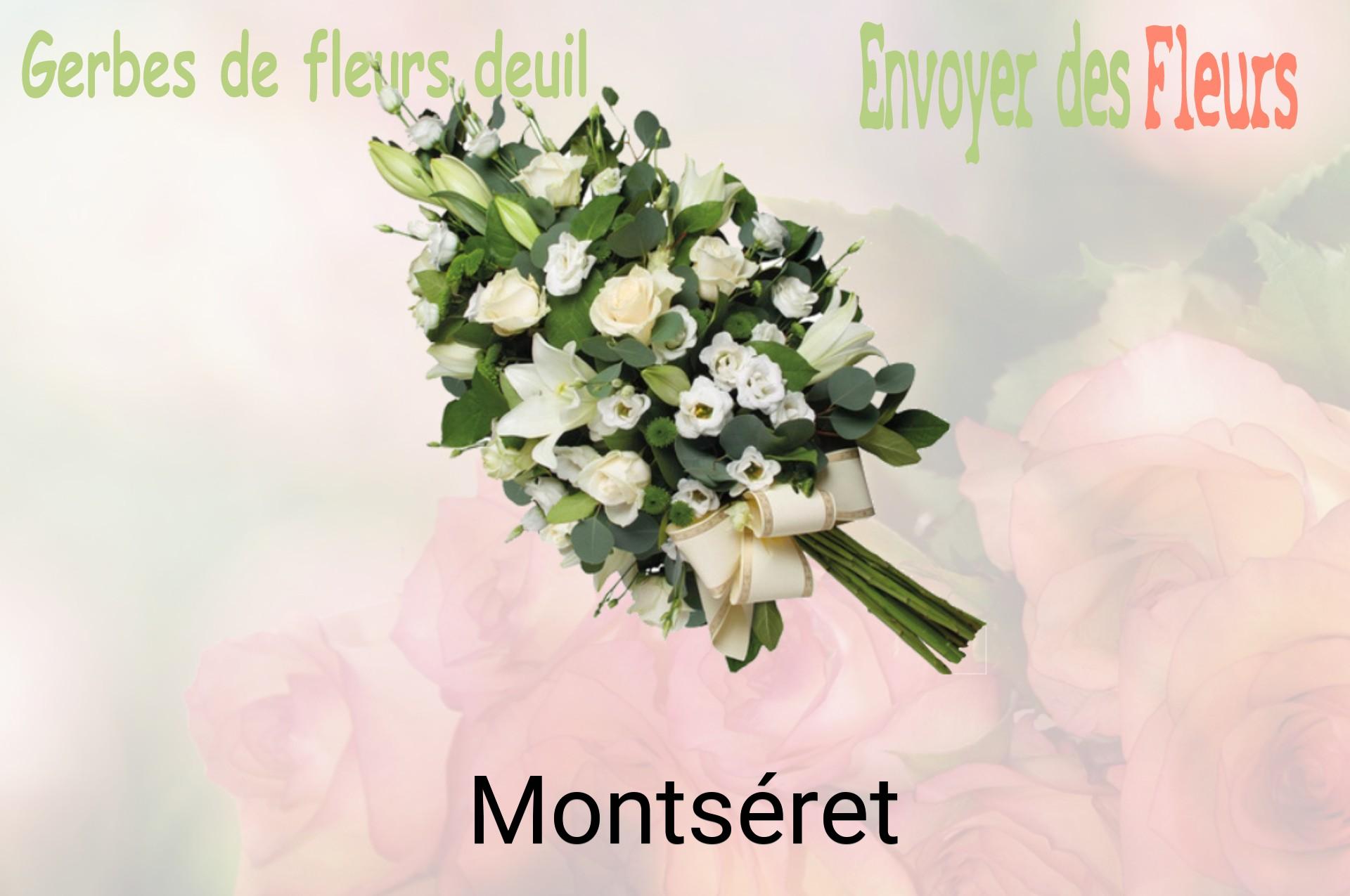 Gerbe de fleurs de deuil livrée à Montséret